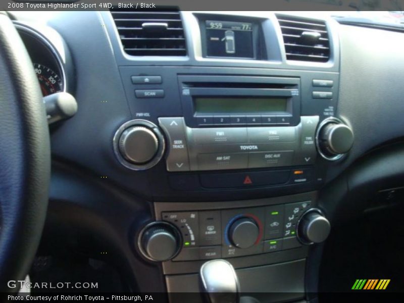 Black / Black 2008 Toyota Highlander Sport 4WD