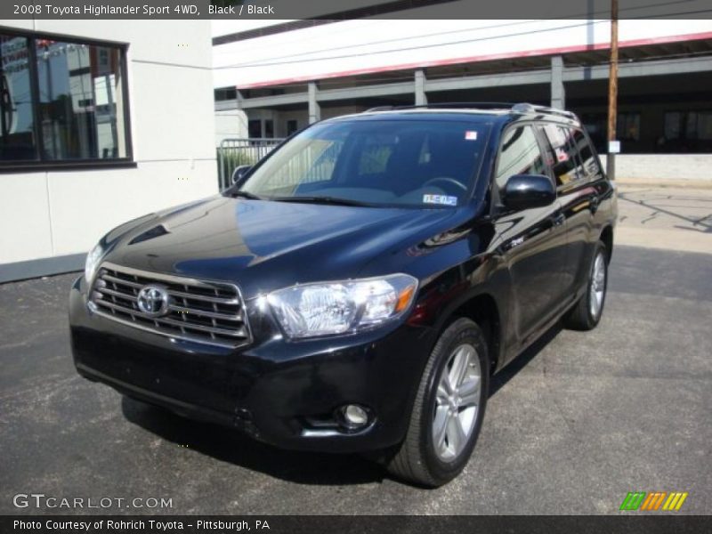Black / Black 2008 Toyota Highlander Sport 4WD