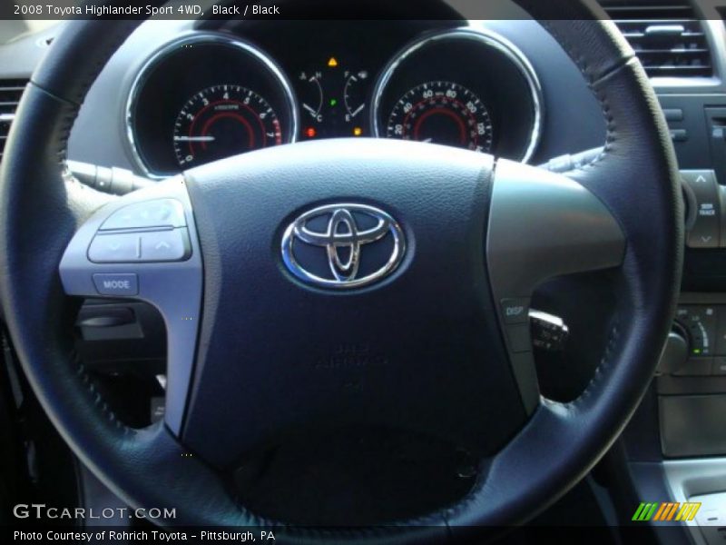 Black / Black 2008 Toyota Highlander Sport 4WD