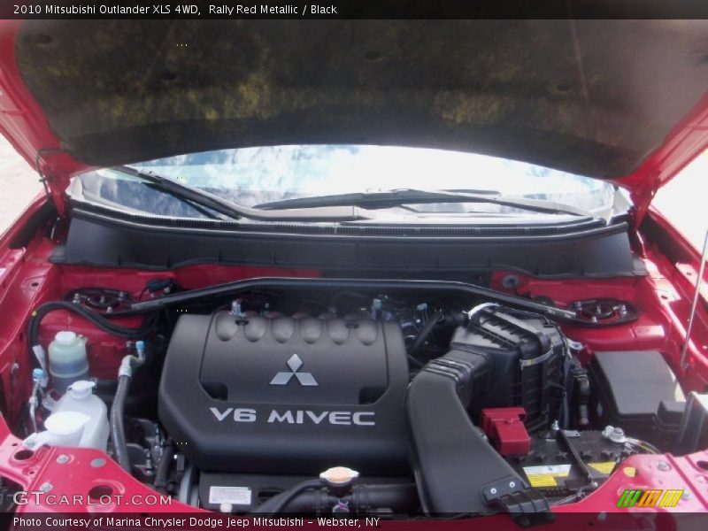 Rally Red Metallic / Black 2010 Mitsubishi Outlander XLS 4WD