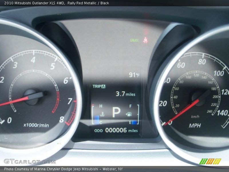 Rally Red Metallic / Black 2010 Mitsubishi Outlander XLS 4WD