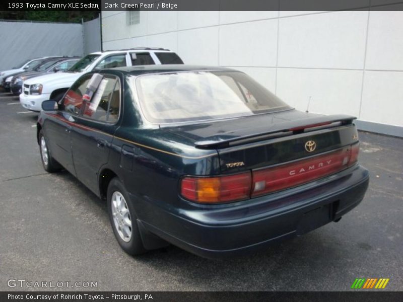 Dark Green Pearl / Beige 1993 Toyota Camry XLE Sedan
