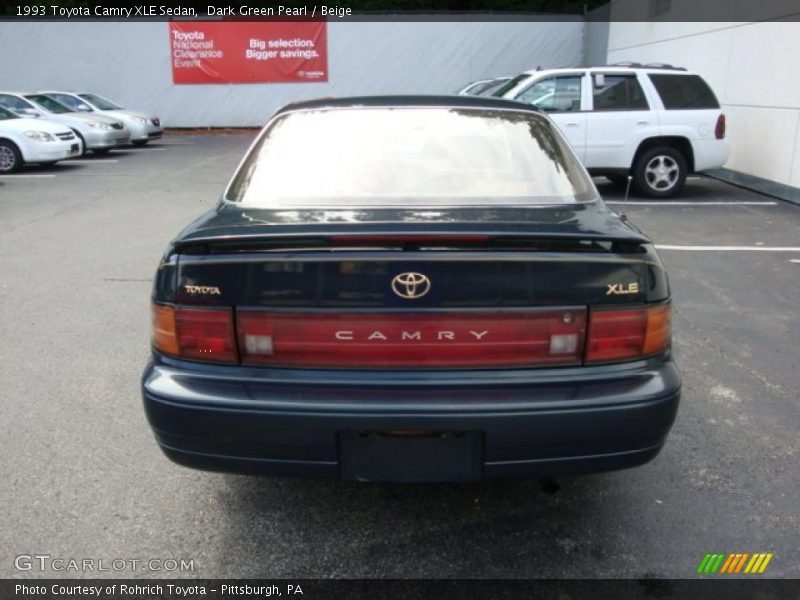 Dark Green Pearl / Beige 1993 Toyota Camry XLE Sedan