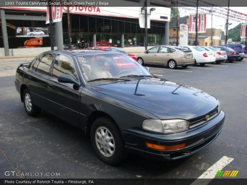 Dark Green Pearl / Beige 1993 Toyota Camry XLE Sedan