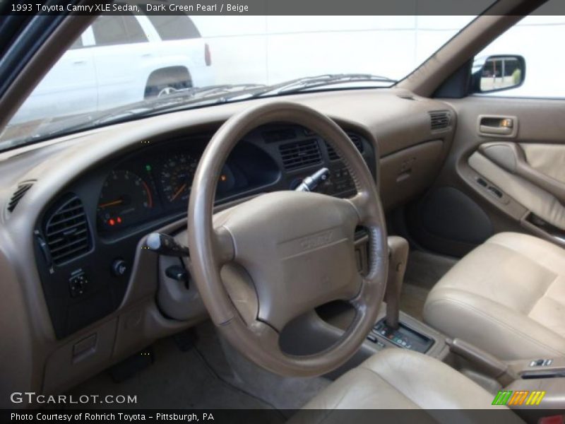 Dark Green Pearl / Beige 1993 Toyota Camry XLE Sedan