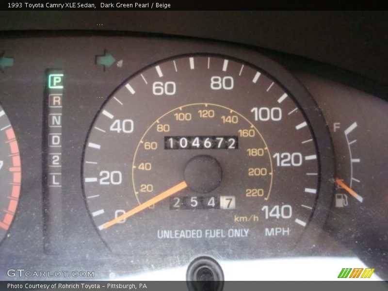 Dark Green Pearl / Beige 1993 Toyota Camry XLE Sedan