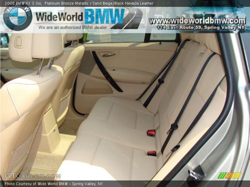 Platinum Bronze Metallic / Sand Beige/Black Nevada Leather 2008 BMW X3 3.0si