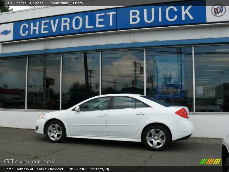 Summit White / Ebony 2010 Pontiac G6 Sedan