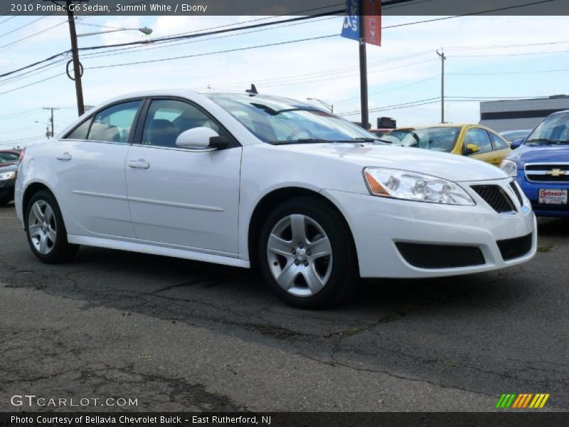 Summit White / Ebony 2010 Pontiac G6 Sedan