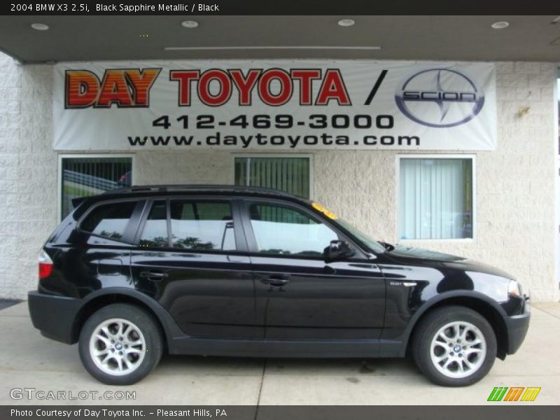Black Sapphire Metallic / Black 2004 BMW X3 2.5i