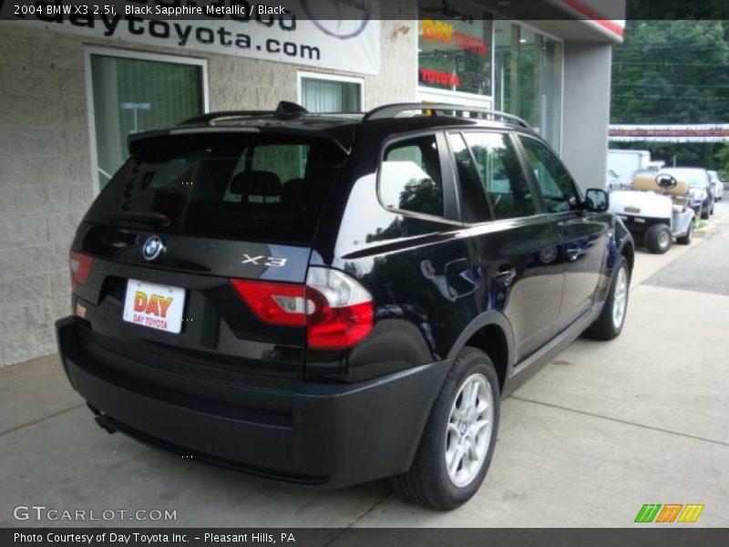 Black Sapphire Metallic / Black 2004 BMW X3 2.5i