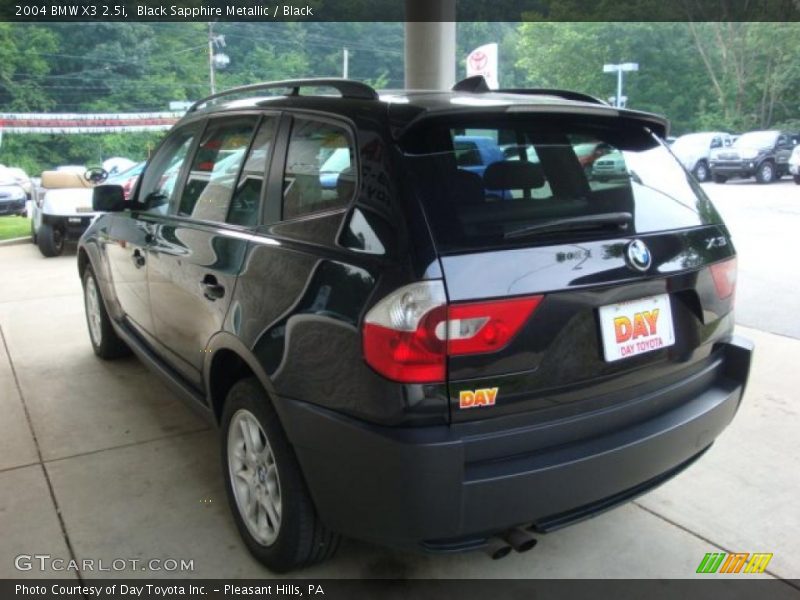 Black Sapphire Metallic / Black 2004 BMW X3 2.5i