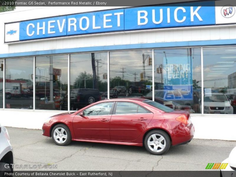 Performance Red Metallic / Ebony 2010 Pontiac G6 Sedan