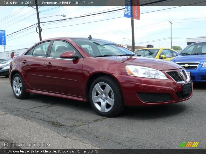 Performance Red Metallic / Ebony 2010 Pontiac G6 Sedan