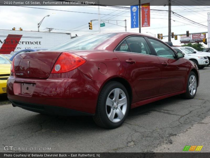 Performance Red Metallic / Ebony 2010 Pontiac G6 Sedan