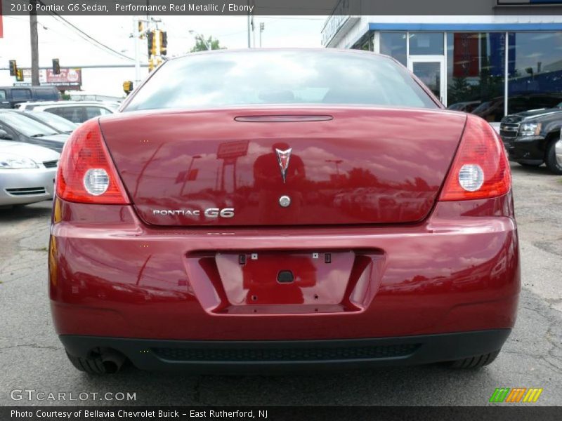Performance Red Metallic / Ebony 2010 Pontiac G6 Sedan
