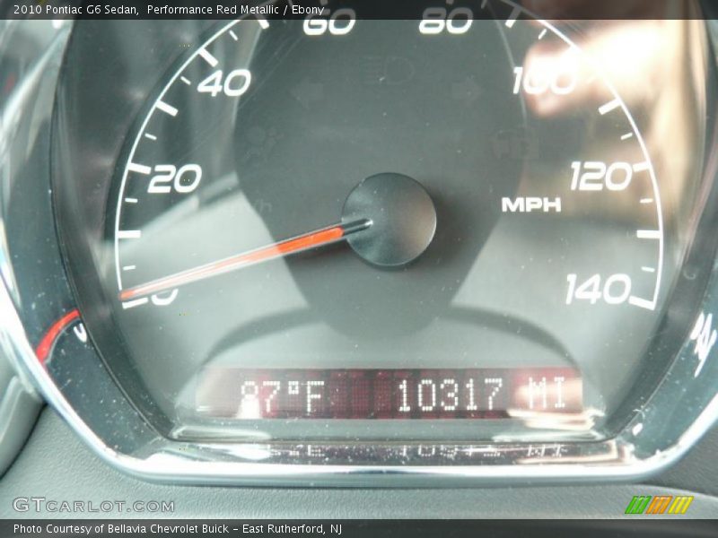 Performance Red Metallic / Ebony 2010 Pontiac G6 Sedan