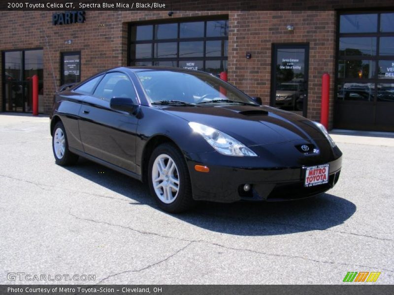 Spectra Blue Mica / Black/Blue 2000 Toyota Celica GT
