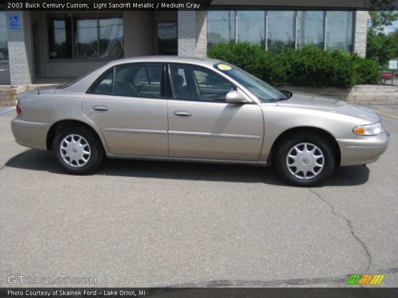 Light Sandrift Metallic / Medium Gray 2003 Buick Century Custom