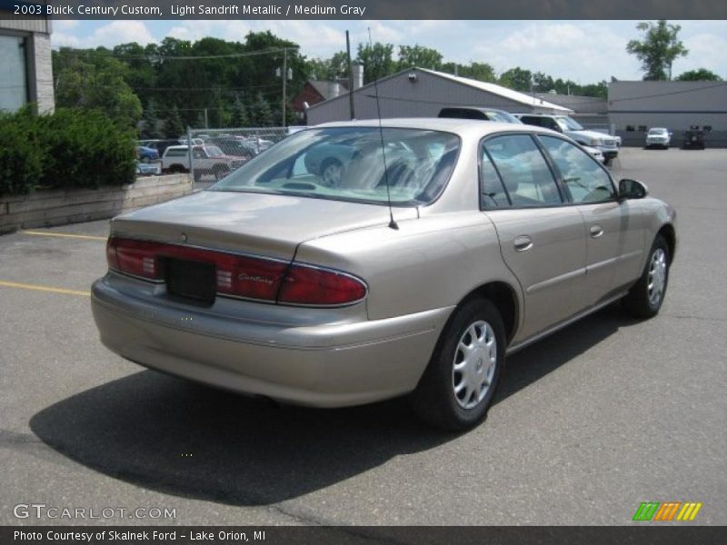 Light Sandrift Metallic / Medium Gray 2003 Buick Century Custom