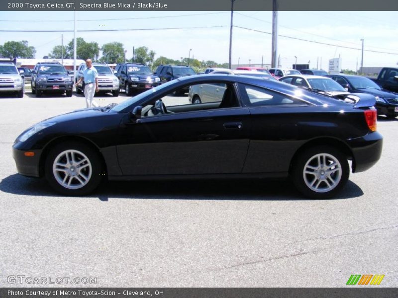 Spectra Blue Mica / Black/Blue 2000 Toyota Celica GT