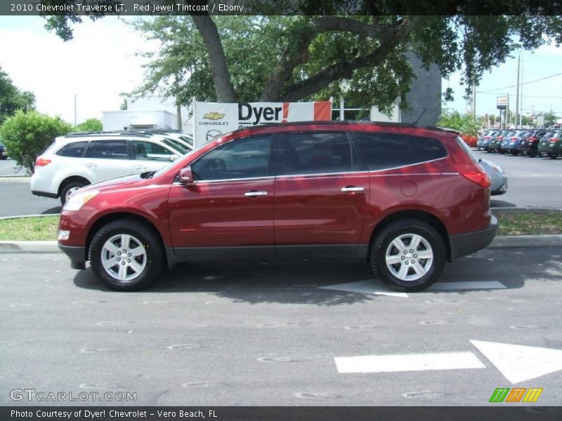 Red Jewel Tintcoat / Ebony 2010 Chevrolet Traverse LT