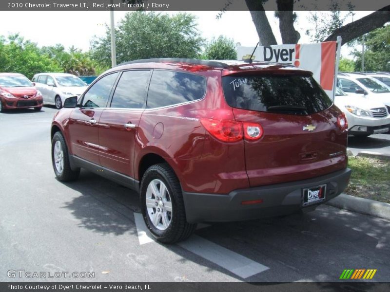 Red Jewel Tintcoat / Ebony 2010 Chevrolet Traverse LT