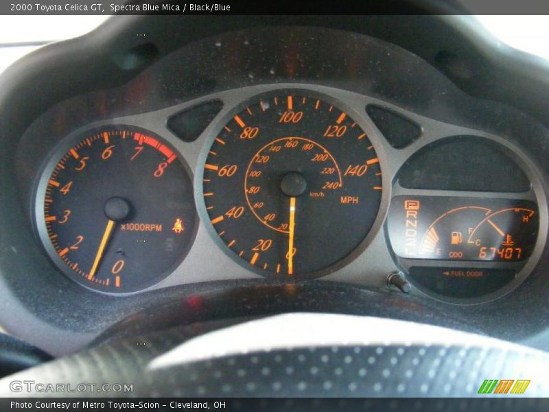 Spectra Blue Mica / Black/Blue 2000 Toyota Celica GT