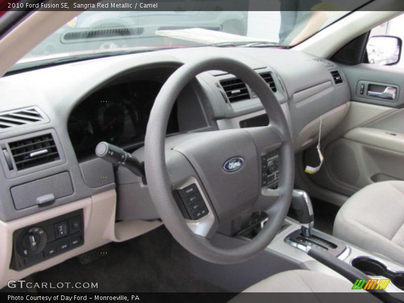 Sangria Red Metallic / Camel 2010 Ford Fusion SE