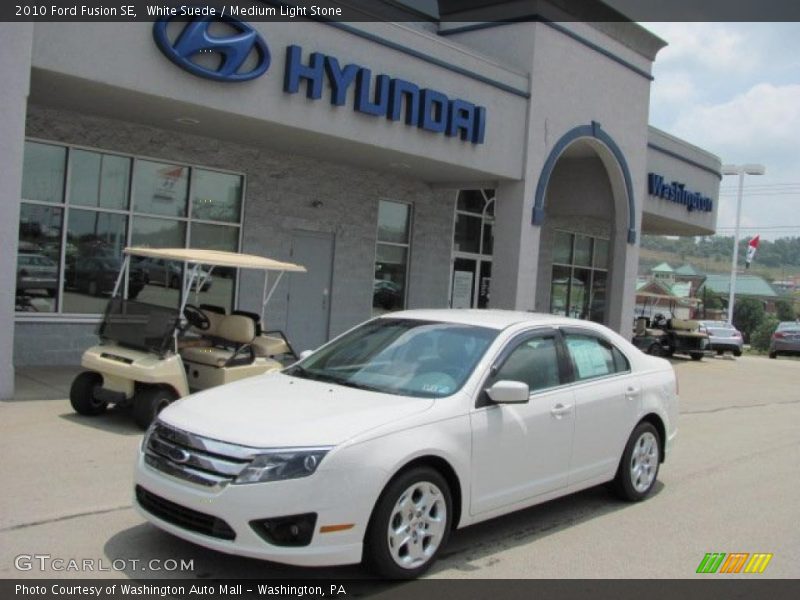 White Suede / Medium Light Stone 2010 Ford Fusion SE
