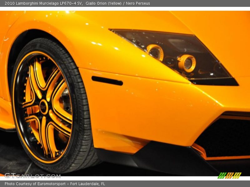 Giallo Orion (Yellow) / Nero Perseus 2010 Lamborghini Murcielago LP670-4 SV