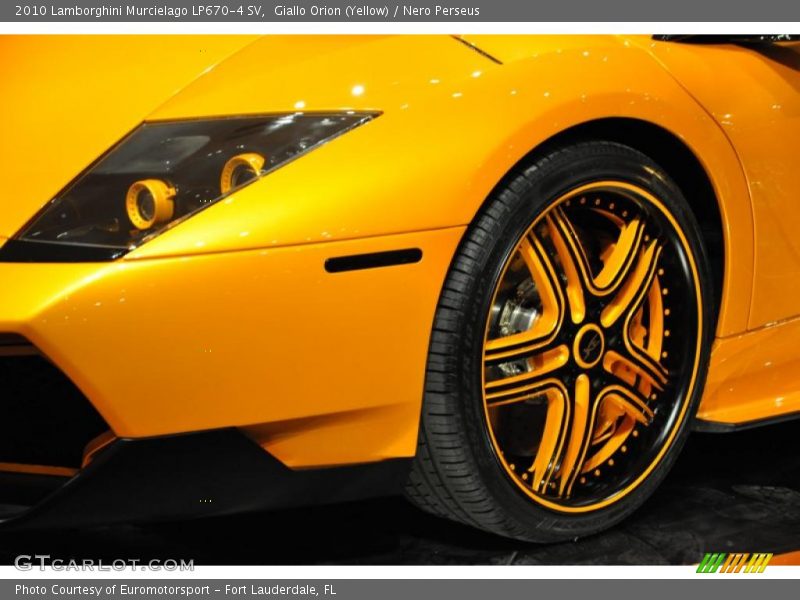 Giallo Orion (Yellow) / Nero Perseus 2010 Lamborghini Murcielago LP670-4 SV