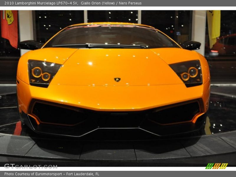 Giallo Orion (Yellow) / Nero Perseus 2010 Lamborghini Murcielago LP670-4 SV