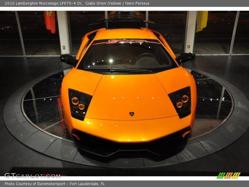 Giallo Orion (Yellow) / Nero Perseus 2010 Lamborghini Murcielago LP670-4 SV