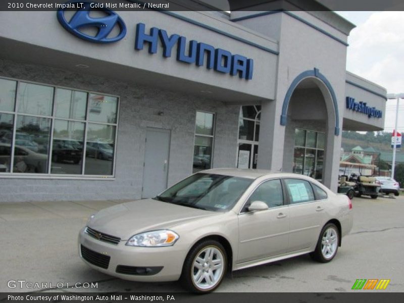 Gold Mist Metallic / Neutral 2010 Chevrolet Impala LT