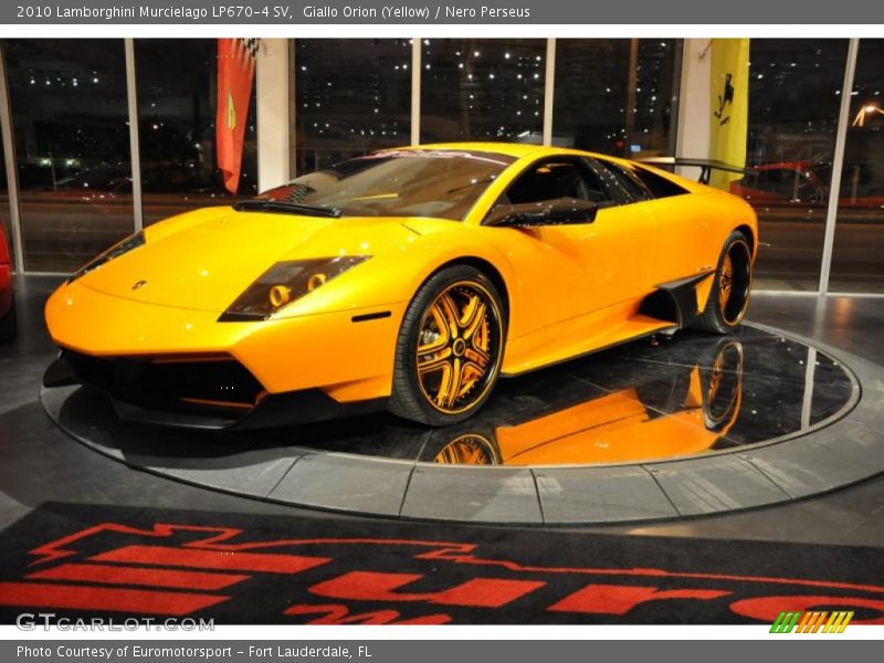Giallo Orion (Yellow) / Nero Perseus 2010 Lamborghini Murcielago LP670-4 SV