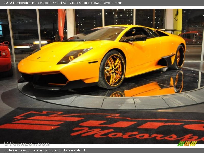 Giallo Orion (Yellow) / Nero Perseus 2010 Lamborghini Murcielago LP670-4 SV