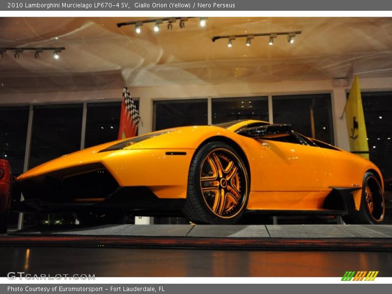 Giallo Orion (Yellow) / Nero Perseus 2010 Lamborghini Murcielago LP670-4 SV