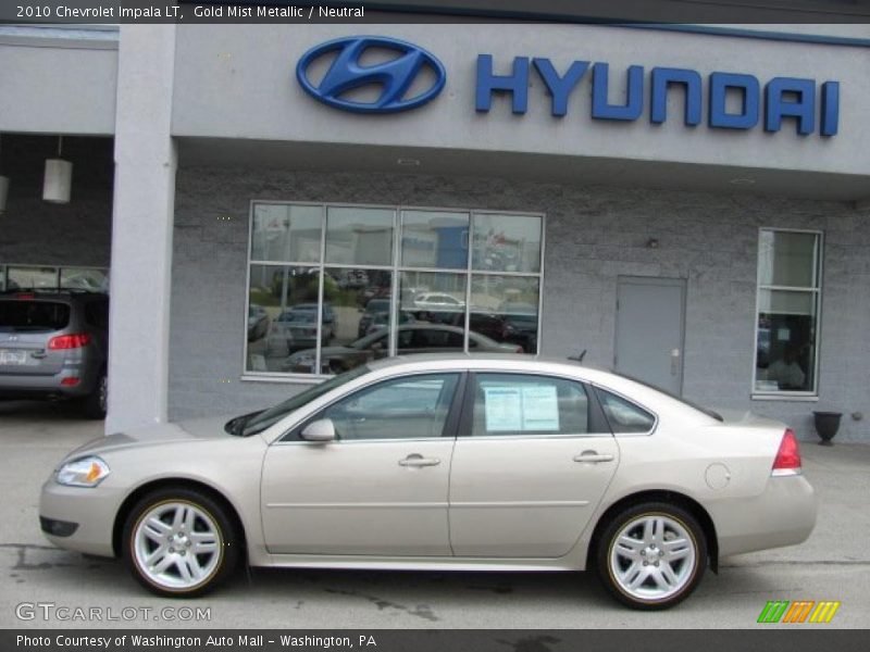 Gold Mist Metallic / Neutral 2010 Chevrolet Impala LT