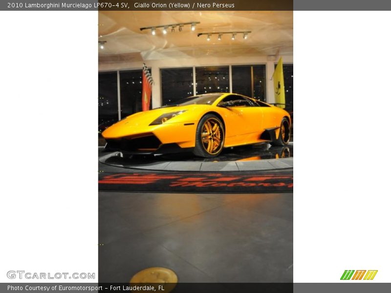 Giallo Orion (Yellow) / Nero Perseus 2010 Lamborghini Murcielago LP670-4 SV