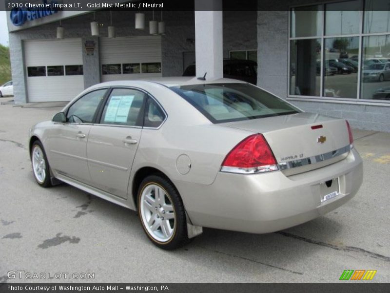 Gold Mist Metallic / Neutral 2010 Chevrolet Impala LT