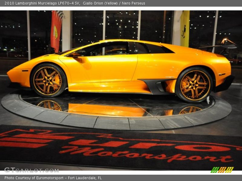 Giallo Orion (Yellow) / Nero Perseus 2010 Lamborghini Murcielago LP670-4 SV