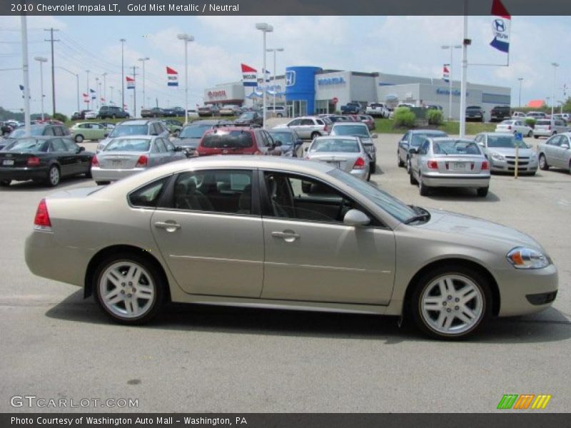 Gold Mist Metallic / Neutral 2010 Chevrolet Impala LT