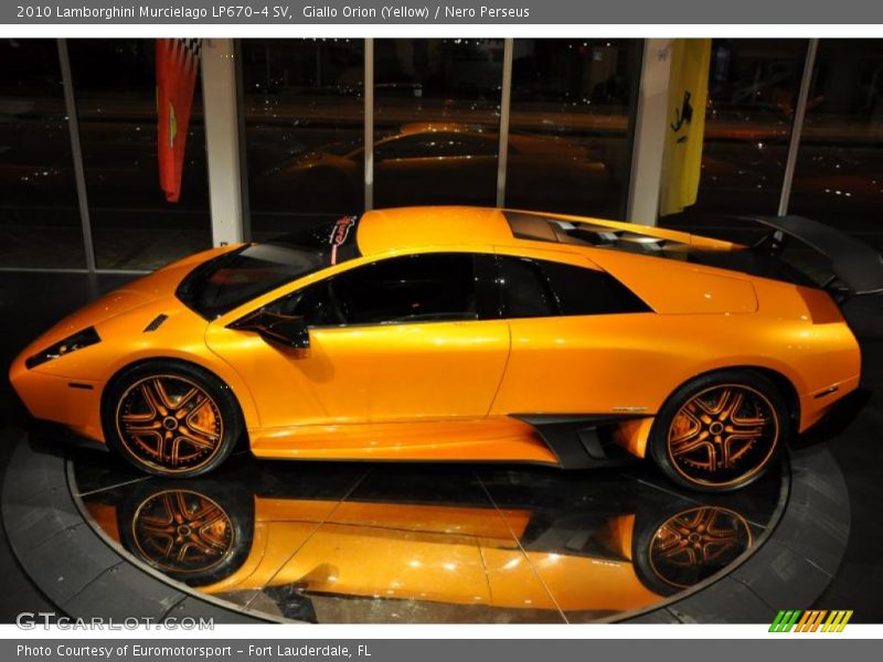 Giallo Orion (Yellow) / Nero Perseus 2010 Lamborghini Murcielago LP670-4 SV