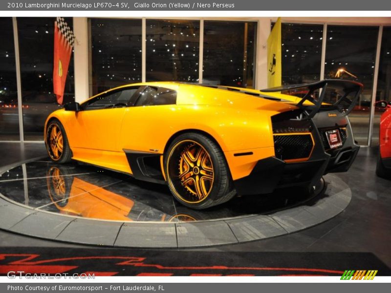 Giallo Orion (Yellow) / Nero Perseus 2010 Lamborghini Murcielago LP670-4 SV