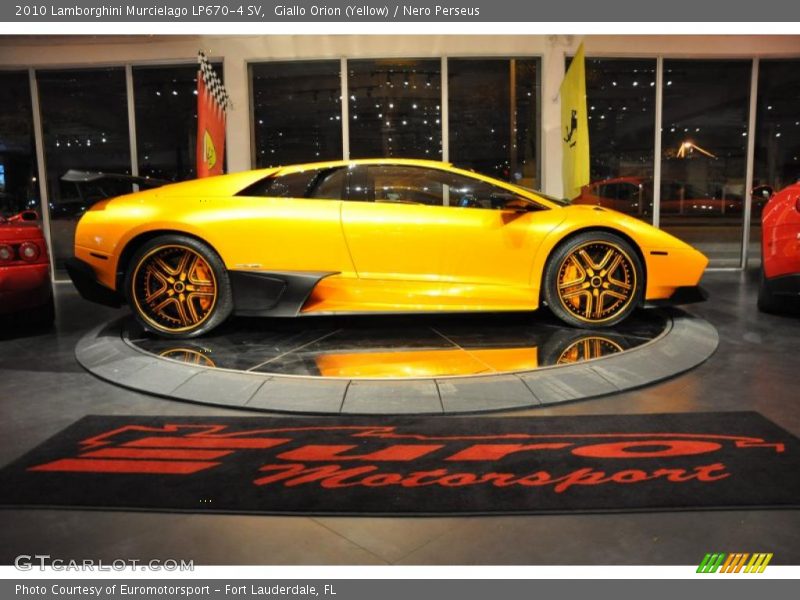 Giallo Orion (Yellow) / Nero Perseus 2010 Lamborghini Murcielago LP670-4 SV