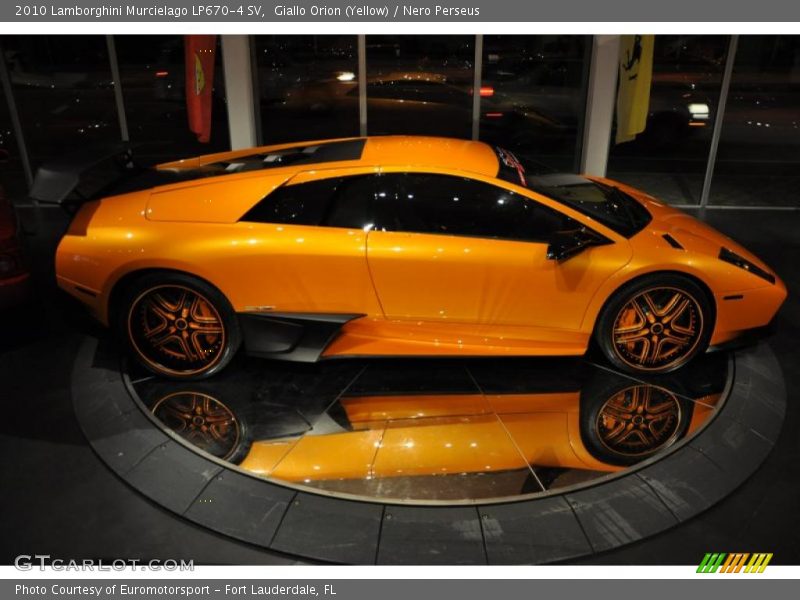 Giallo Orion (Yellow) / Nero Perseus 2010 Lamborghini Murcielago LP670-4 SV