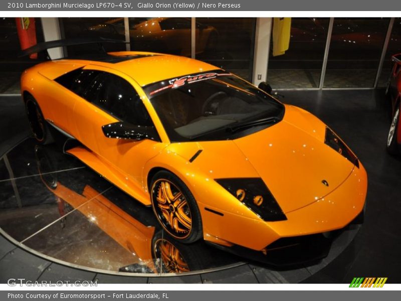 Giallo Orion (Yellow) / Nero Perseus 2010 Lamborghini Murcielago LP670-4 SV