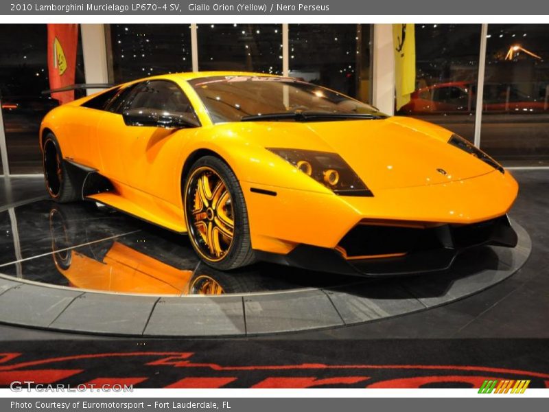 Giallo Orion (Yellow) / Nero Perseus 2010 Lamborghini Murcielago LP670-4 SV