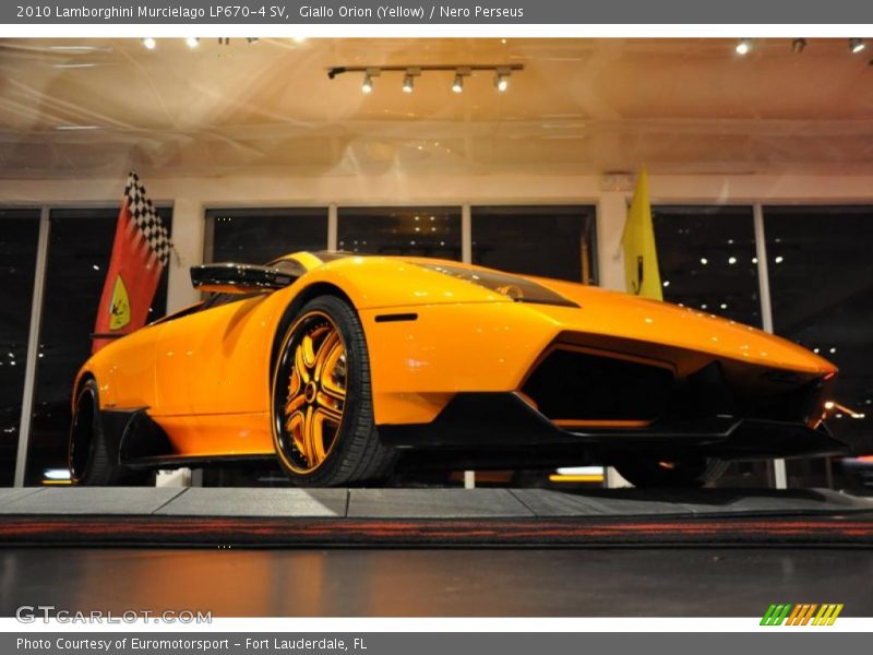 Giallo Orion (Yellow) / Nero Perseus 2010 Lamborghini Murcielago LP670-4 SV